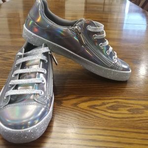 Girl's holo sneakers size 4